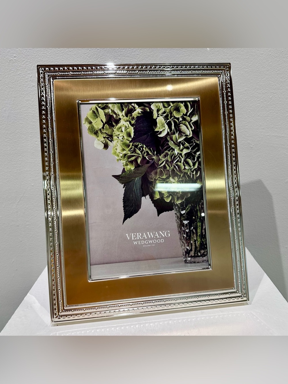 Wedgwood by Vera Wang With Love With Silver And Gold Plate Bridal Picture Frame